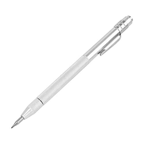 Tnfeeon Magnetischer Keramikmarker mit Schuppenaluminium - Langlebiger Wolfram -Carbid Spitze Zum Markieren Sie Gehärtetem Stahl, Keramik und Glas Beinhaltet Taschenclip 1 Stück von Tnfeeon