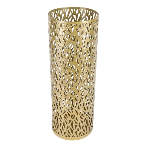 Tnfeeon Metall -Regenschirm -Standhalter Freistehender Runder Regenschirm -Aufbewahrungsorganisator Mülleimer mit Hohlem Design für Schnelle Trocknen (Gold #13) von Tnfeeon