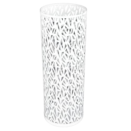 Tnfeeon Metall -Regenschirm -Standhalter Freistehender Runder Regenschirm -Aufbewahrungsorganisator Mülleimer mit Hohlem Design für Schnelle Trocknen (White #16) von Tnfeeon