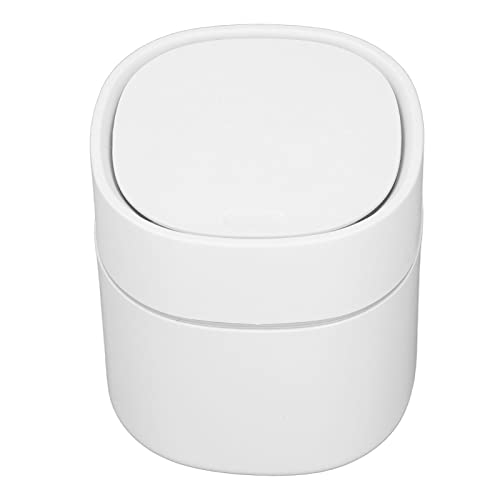 Tnfeeon Mini Desktop-Mülleimer Trümmer Lagerung kann mit Reinigungsdeckel Couchtisch Schminktisch Desktop Arbeitsplatte (WHITE) von Tnfeeon