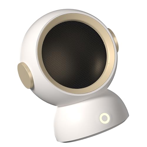 Tnfeeon Mini Electric Desk Heizung Niedriger Ruis Tragbare Lüfterheizung für Office Desktop Room Ofen EU Stecker (WHITE) von Tnfeeon