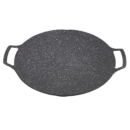 Tnfeeon Non -Stick Korean BBQ Grill Teppanyaki Bratpfanne Zum Grillen des Grills Utensilien, Aluminiumlegierung (Gastyp 33 cm) von Tnfeeon