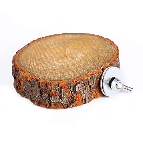 Pet Bird Cage Barsche Runde Holz Standplattform Naturholz Standplattform zum Stehen Schlaf und Kauen für Sittich Nymphensittich von Tnfeeon