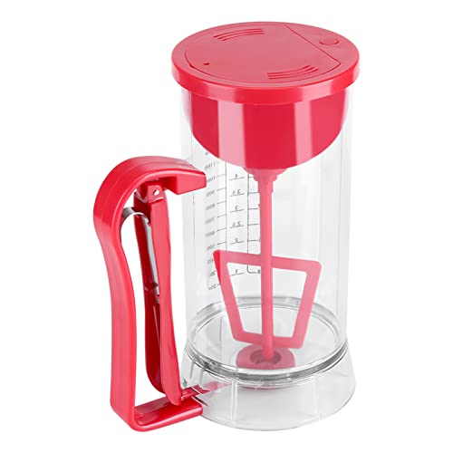 Tnfeeon Spender mit Drahtloser Elektro -Teigmischer Zum Einfachen Backen, 1200 Ml Kapazität für Cupcake -Pfannkuchen Keks Waffel Teig von Tnfeeon
