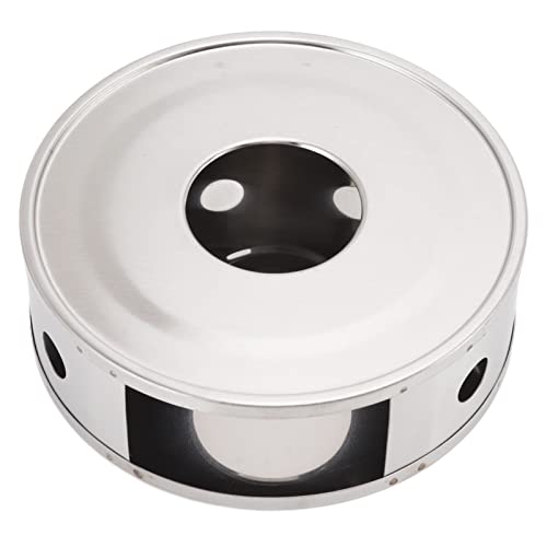 Tnfeeon Teekannen Kerzenheizung Elegant Hohles Design Edelstahl Teekannenwärmer für Tee -Set -Accessoires (Kreisförmiges Loch) von Tnfeeon
