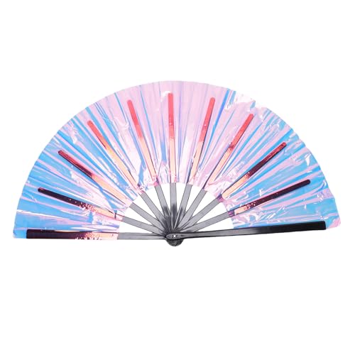 Tnfeeon Tragbarer Lebendiger und Klassischer Handklappventilator, Robustes PVC -Material, Kompakte und Leichte Dekorative Lüfter für Karnevale, Festivals, Partys, Tanz, Elektronische von Tnfeeon