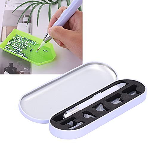 Tnfeeon USB -Leuchtanbieter -Bohrer -Stift für Diamantenmalereien Kreuzstichapplikationen und Nagelkunst mit Aufbewahrungsbox und Austauschbare Tipps (Glühender Punkt Pen Box-Sweet Taro Purple) von Tnfeeon