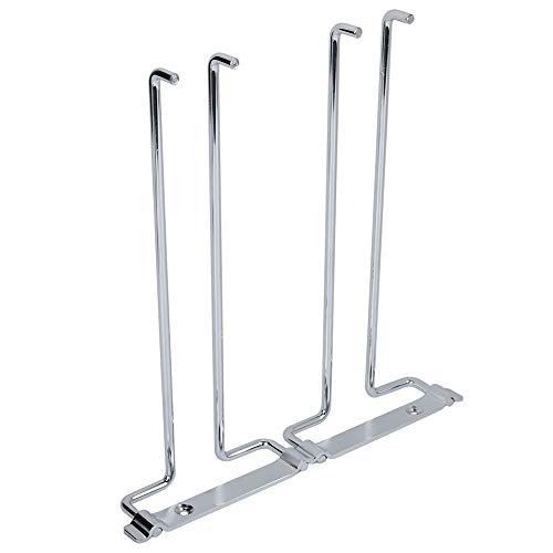 Tnfeeon Verchromte Doppelreihen -Weinbecher -Rack mit Stabilem Schweißen für Home Bar Restaurant Iron Color 10.2x9.8x1.6 Zoll von Tnfeeon