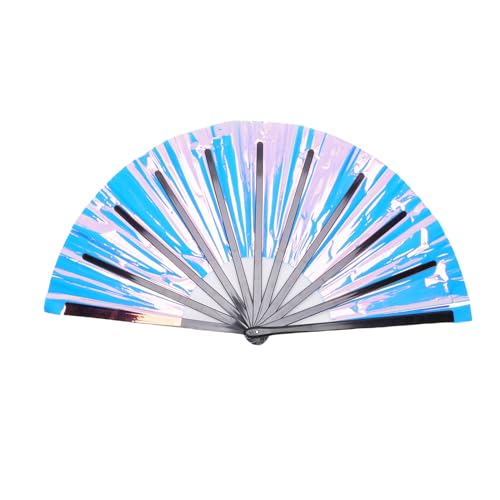 Tnfeeon Vintage -Handheld -Fan, Chinesischer Klassischer PVC Buntes Handlüfter für Carnivals Partys Tanzveranstaltungen, Klapp -Hand -Fan für Konzerte Kostümrollenspiele, Tragbare von Tnfeeon