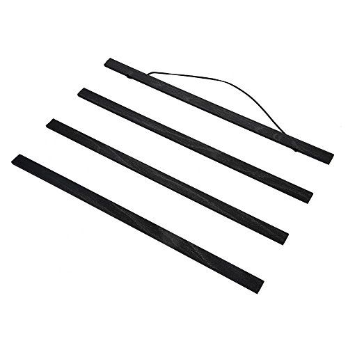 Tnfeeon schwarzer hölzerner Fotorahmen DIY Holzrahmen Wand Aufhänger Magnetischer Bild Plakatrahmen für Rolle Segeltuch Druckplakat Ausgangsdekor Wand Kunst(30cm) von Tnfeeon