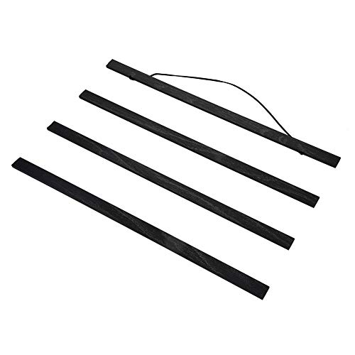 Tnfeeon schwarzer hölzerner Fotorahmen DIY Holzrahmen Wand Aufhänger Magnetischer Bild Plakatrahmen für Rolle Segeltuch Druckplakat Ausgangsdekor Wand Kunst(60CM) von Tnfeeon