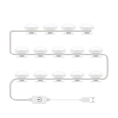 Tnfeeon -up -Spiegel LED Leuchten, Eitelkeitsspiegel Glühbirne mit 3 Farbtemperaturen und Dimmbar, Leicht zu Installieren Licht für Schminktisch Schlafzimmer, für up Tische, (14 Lampen) von Tnfeeon