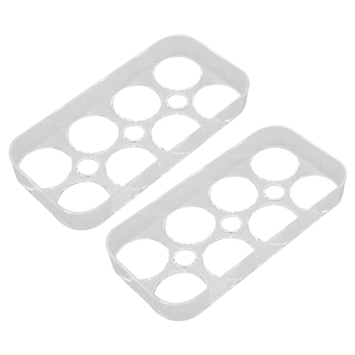 Transparentes Kühlschrank-Eierablage-Set, 2 Stück, Unabhängige Eierhalter mit 8 Gittern, Praktische Eieraufbewahrung für Küchenschränke von Tnfeeon