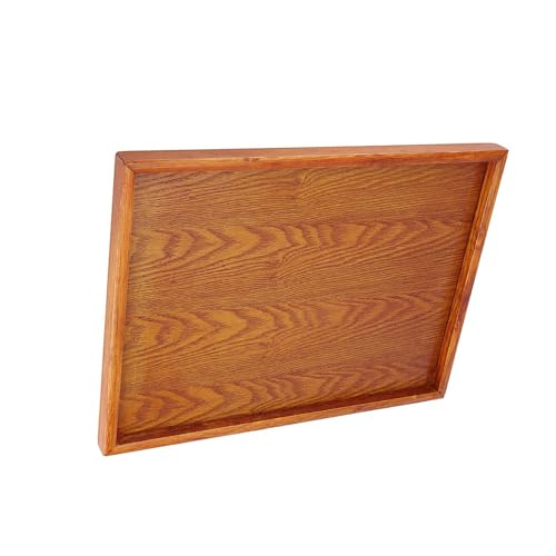 Wählen Sie aus verschiedenen Größen, Holztablett für Tee, Kaffee, Snacks und Getränke, bequem und effizient, ideal für Home Office (36 x 27 cm) von Tnfeeon