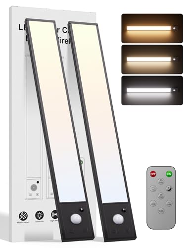 Tnight 2 Pack Unterbauleuchte Küche LED,30cm Dimmbar Vitrinenbeleuchtung Lampe Küche Licht Aufladbar mit USB C,Schranklicht Lichtleiste mit Bewegungsmelder,Schrankbeleuchtung Magnetische von Tnight