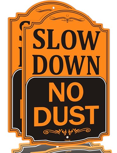 Metallschilder mit Aufschrift "Slow Down No Dust", Aufschrift "Help Keep Dust Down Traffic Business Driveway Caution Road Safety Yard Decor Garden Metal Signs 2 Pack 30.5 x 45.7 cm Rust Free Aluminum Metallschilder mit Aufschrift "Slow Down No Dust", Aufschrift "Help Keep Dust Down Traffic Business Driveway Caution Road Safety Yard Decor Garden Metal Signs 2 Pack 30.5 x 45.7 cm Rust Free Aluminum von Tnovog