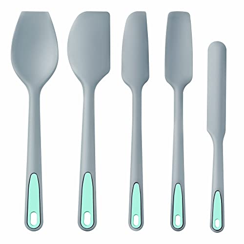 To encounter Silicone Spatula Set, 5 Pieces Seamless Spatula, Heat-Resistant Turner Spatulas, Nonstick for Baking, Cooking & Mixing, Dishwasher Safe von To encounter
