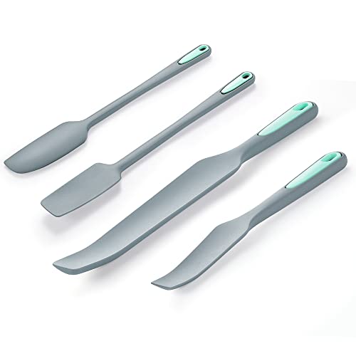 To encounter Silicone Spatula Set, Rubber Blender Spatula, Jar Spatula for Baking Mixing and Stirring, Nonstick, Heat Resistant and Dishwasher Safe, Set of 4 von To encounter