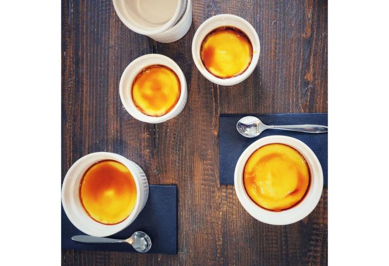 ToCi Auflaufform Creme Brulee Schälchen 9 cm Förmchen aus Keramik 185 ml, Keramik, (6-St) von ToCi