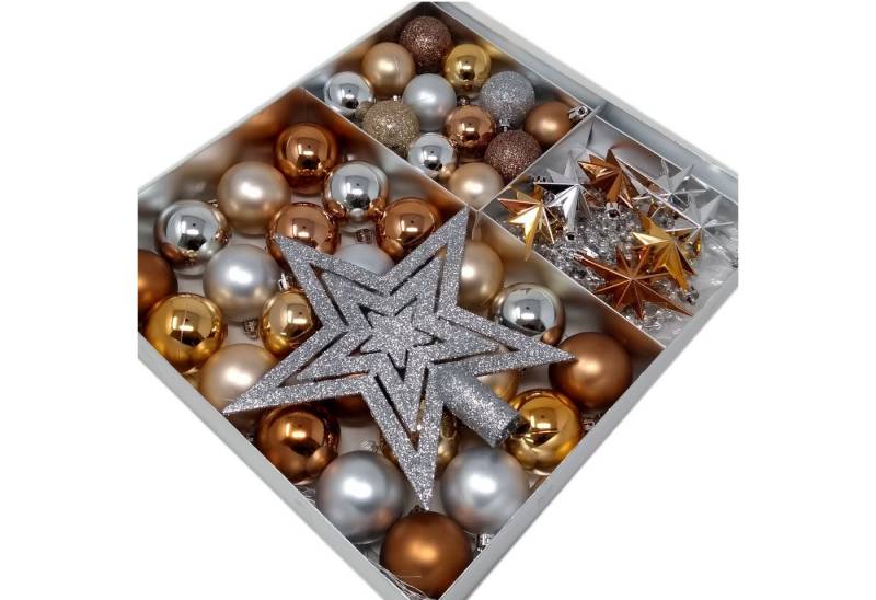 ToCi Christbaumschmuck 45 tlg. Set Weihnachtskugeln Blush Christbaumkugeln Baumschmuck von ToCi