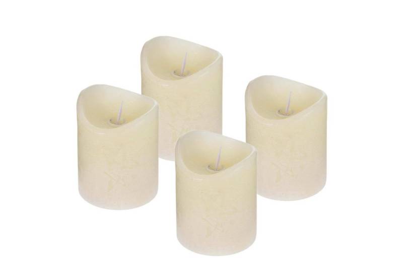 ToCi LED-Kerze 4er Set Echtwachs-Kerzen mit Timer : Creme Ø 7,5 x 10 cm Flamme ToCi LED-Kerze 4er Set Echtwachs-Kerzen mit Timer : Creme Ø 7,5 x 10 cm Flamme von ToCi