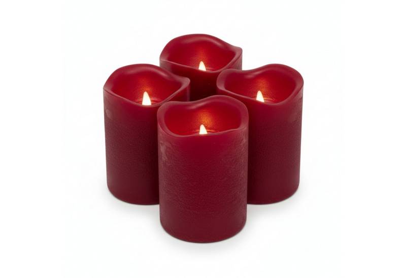 ToCi LED-Kerze 4x LED Echtwachs-Kerze in Dunkelrot Timer Ø 5 x 7 cm ToCi LED-Kerze 4x LED Echtwachs-Kerze in Dunkelrot Timer Ø 5 x 7 cm von ToCi