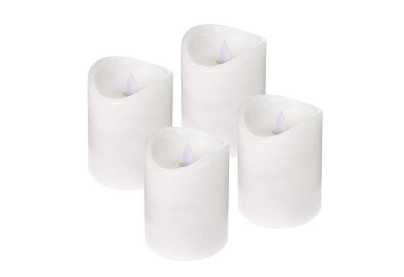 ToCi LED-Kerze 4x LED Echtwachs Kerzen Timer + beweglicher Flamme, Weiß Ø7,5x10cm ToCi LED-Kerze 4x LED Echtwachs Kerzen Timer + beweglicher Flamme, Weiß Ø7,5x10cm von ToCi