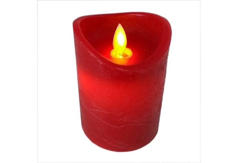ToCi LED-Kerze 4x LED Echtwachs Kerzen Timer beweglicher Flamme, Rot, Ø7,5x10cm ToCi LED-Kerze 4x LED Echtwachs Kerzen Timer beweglicher Flamme, Rot, Ø7,5x10cm von ToCi
