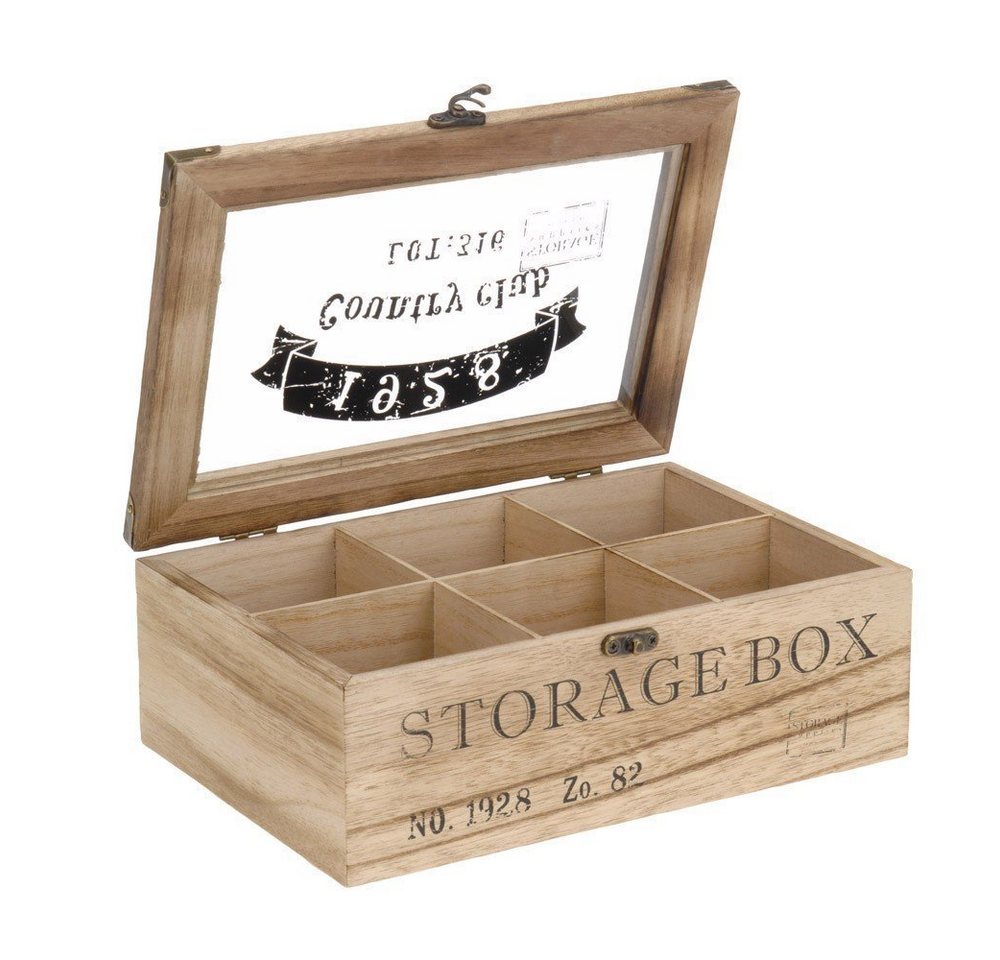 ToCi Teebox Teebox Holz Teekiste Teedose Teebeutelbox Retro Storage Box von ToCi