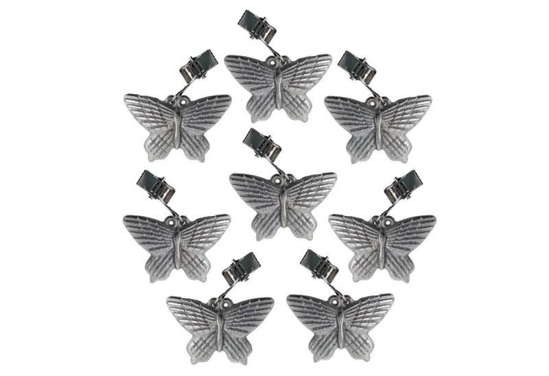 ToCi Tischtuchklammer Tischtuchklammer Tischdeckenbeschwerer 8er Set Schmetterling Glänzend von ToCi