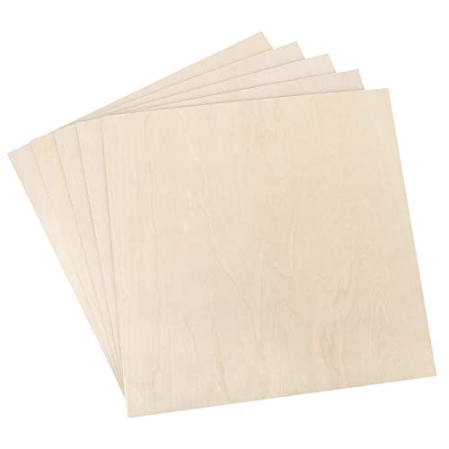 ToCome 5mm Sperrholz 300x300x5mm Linde Sperrholzplatte Laserfähig Linden Holzplatte Plywood 5mm Holz für Laser (9 Stück) von ToCome