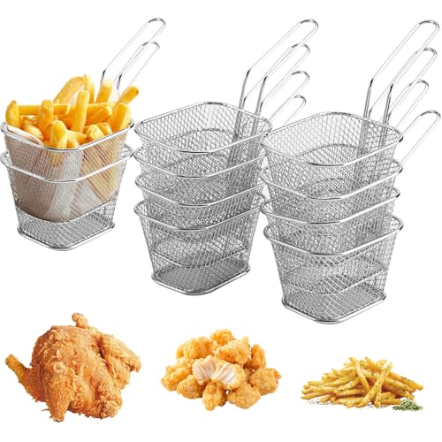 10 Stücke Frittierkorb Klein Servierkörbchen für Pommes Mini Pommes Körbchen Pommeskörbchen Edelstahl Friteusenkorb Frittierkörbchen zum Servieren für Pommes Frites Garnelen Zwiebelringen 10 Stücke Frittierkorb Klein Servierkörbchen für Pommes Mini Pommes Körbchen Pommeskörbchen Edelstahl Friteusenkorb Frittierkörbchen zum Servieren für Pommes Frites Garnelen Zwiebelringen von ToKinCen