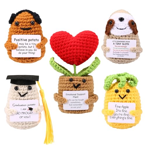 ToKinCen 5er Set Positive Pocket Hug mit Motivationskarten Ein überraschendes Geschenk das sich ideal für Freunde Familie und Kollegen eignet sowie zur Selbstermutigung von ToKinCen