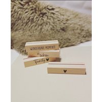 Fotoleiste Aus Holz // Fotohalter Holzleiste Bilderleiste Fotoständer Geschenkidee von ToLeJu