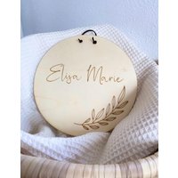 Namensschild Holz Personalisiert | Türschild Babyzimmer Geschenk Geburt Holzschild Name Kinderzimmer Deko Personalisiertes Schild von ToLeJu