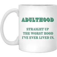 Adulthood Kaffeebecher Weiß von ToYouFromSue