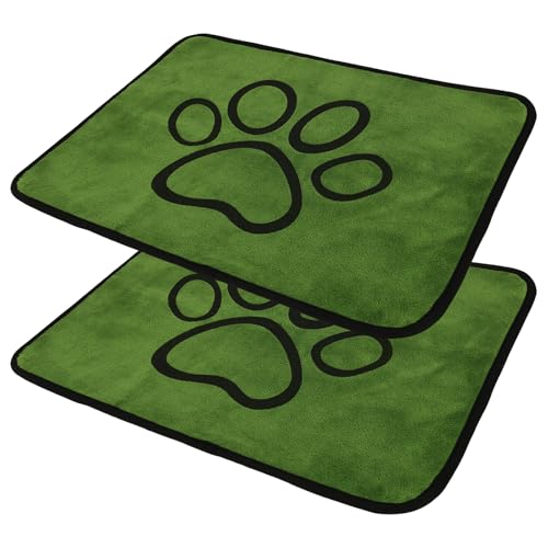 2pcs wiederverwendbares Welpenpadsabsorbierter Hundetrainingspad nicht schlupfbare Pee Matte Wee Wee Welpen Matte Pfoten Muster Design für Heimwohnung von Toaboa