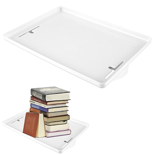 32x23x5CM Bettablage ABS Nachttisch Regal für Bett mit Einstellen Spannschraube Abnehmbar Nachttisch Tablett zum einhängen für Etagenbetten, Schlafsaa (Weiß) von Toaboa