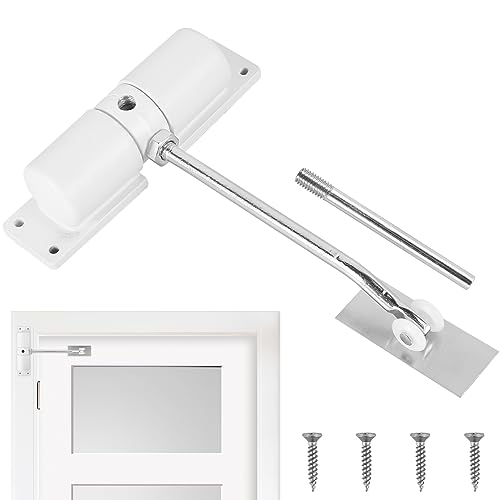 Federbelasteter Türschließer Metall Automatischer Türschließer Innentür Einstellbar Rostschutz Türschliesser Innentüren für Zuhause, Büro, Schlafzimmer (1pcs) von Toaboa