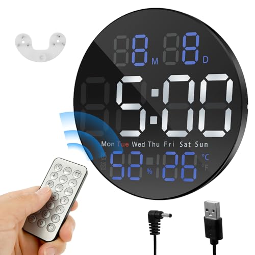 LED Digital Wall Clock Kit with Large Display Verstaile Easy to Use Modern Electric Wall Clock Set for Home Office Using LED Digital Wall Clock Kit with Large Display Verstaile Easy to Use Modern Electric Wall Clock Set for Home Office Using von Toaboa