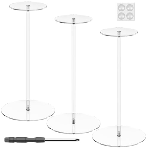 Toaboa 3 Pack -Acrylhut -Standhalter -Kit stabil Baseball Hat Rack Stand Set Vielseitige runde Kappen Acryl -Riser zur Anzeige von Toaboa