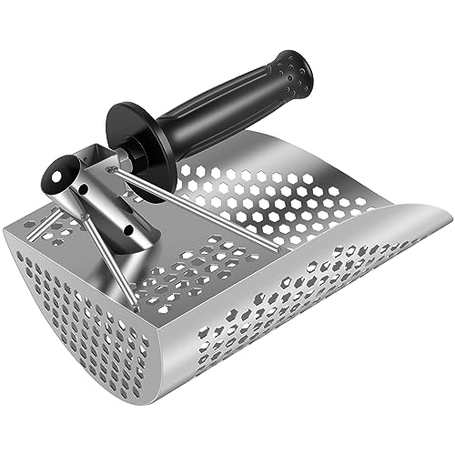 Toaboa Sand Scoop Metalldetektor mit Sechseckigem Loch Hochgenaues Metalldetektionswerkzeug mit Abnehmbarem Griff zur Metalldetektion und Schatzsuche 30×20×19cm von Toaboa
