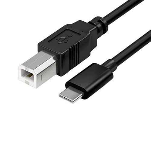 3 Meter USB C auf USB B Midi-Kabel, MIDI-Schnittstellenkabel für MIdI Controller, Klaviertastatur, Audio-Schnittstelle, Typ C auf USB B 2.0 Drucker, Scannerkabel für HP, Canon, Samsung, Drucker und von Toaluea