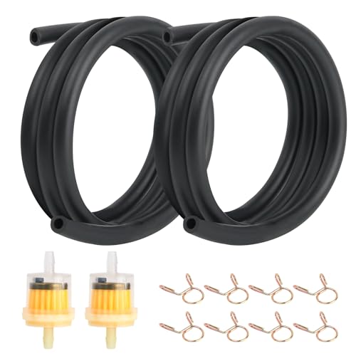 Benzinschlauch Kit 5 mm mit 2 Stück 1 m Kraftstoffleitung 2 Benzinfilter 8 Schlauchschellen, Dieselschlauch Gummi für Auto Motorrad Traktor, Benzinleitung für Rasenmäher Benzinschlauch Kit 5 mm mit 2 Stück 1 m Kraftstoffleitung 2 Benzinfilter 8 Schlauchschellen, Dieselschlauch Gummi für Auto Motorrad Traktor, Benzinleitung für Rasenmäher von Toaluea