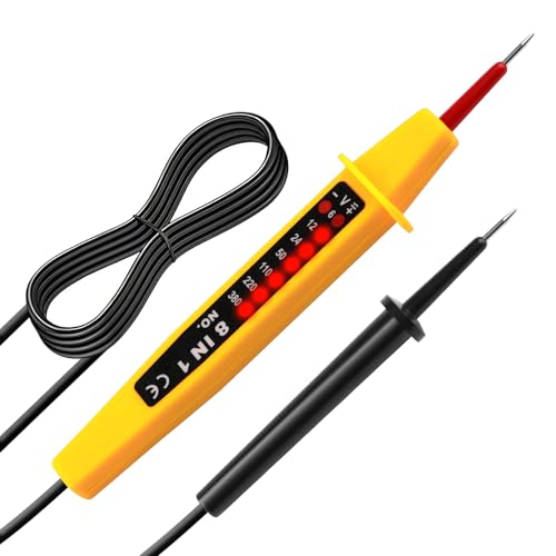 2 Poliger Spannungsprüfer 6-380V AC/DC, Zweipoliger Spannungsmesser 8 In 1, Durchgangsprüfer Robuster mit LED Anzeige, Phasenprüfer Multifunktional Hochpräzise für Inspektion und Wartung 2 Poliger Spannungsprüfer 6-380V AC/DC, Zweipoliger Spannungsmesser 8 In 1, Durchgangsprüfer Robuster mit LED Anzeige, Phasenprüfer Multifunktional Hochpräzise für Inspektion und Wartung von Toaluea