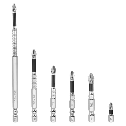 Schraubendreher-Bohrer-Set, elektrisches Schraubendreher-Set für verschiedene Größen, magnetisches Anti-Rutsch-Bits Set, von Toaluea
