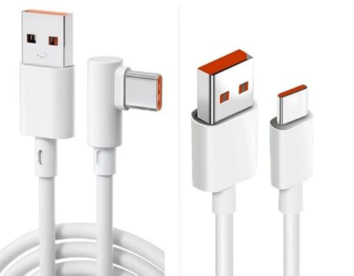 2 Stück 120W schnellladekabel USB C, 2M Ladekabel 6A für Xiaomi 14 13 12 11 10 Pro/Ultra, Fast Charge Datenkabel für Mi15 Mi14T Mi14 Mi13 Mi12 Mi11 X7 X6 X5 X4 F3, Cable USB Tipo C für Redmi Note von Toaluea