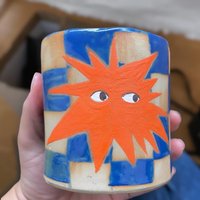 Keramik Take Out Mug, Starburst, Handgemachte Keramik, Kitsch Wohnkultur, Neuheit Kaffee, Reisetasse, Cowboystiefel, Handbemalt, Gen Z Geschenk Keramik Take Out Mug, Starburst, Handgemachte Keramik, Kitsch Wohnkultur, Neuheit Kaffee, Reisetasse, Cowboystiefel, Handbemalt, Gen Z Geschenk von ToastsStudios