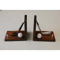 Handgefertigte Golf Club Buchstützen Handgefertigte Golf Club Buchstützen von ToastyBarkerBoutique