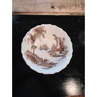 Vintage Johnson Brothers "The Old Mill" Transferware Servierschale - 22 cm von ToastyBarkerBoutique